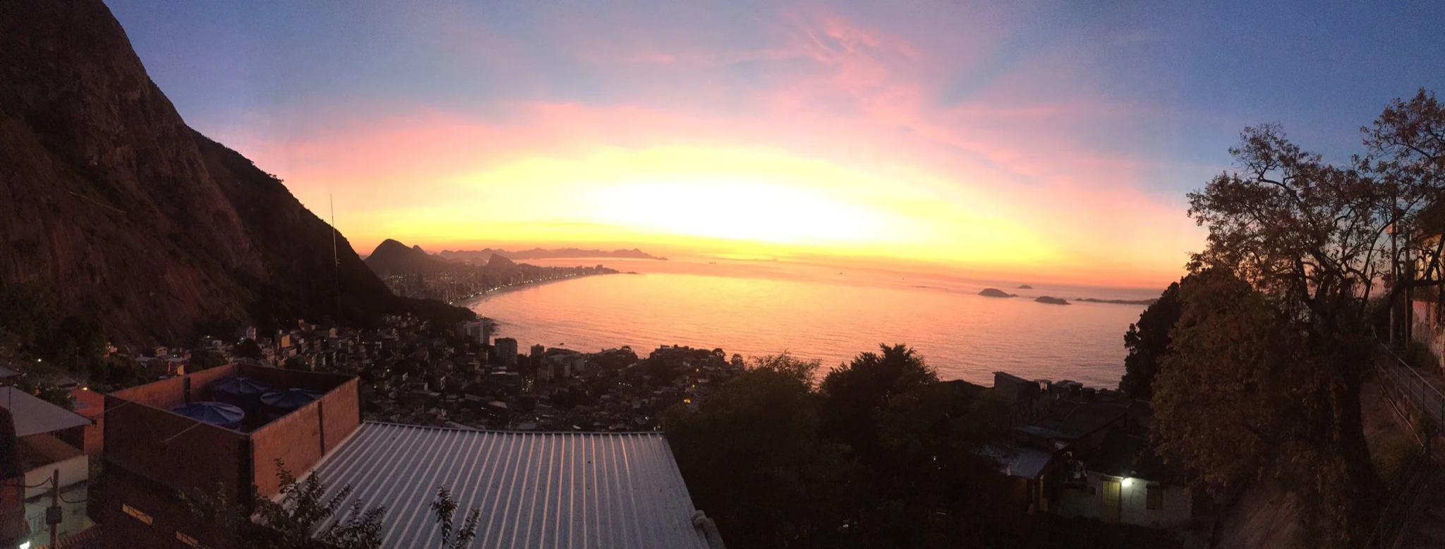 Sunset view from Vidigal in Rio de Janeiro